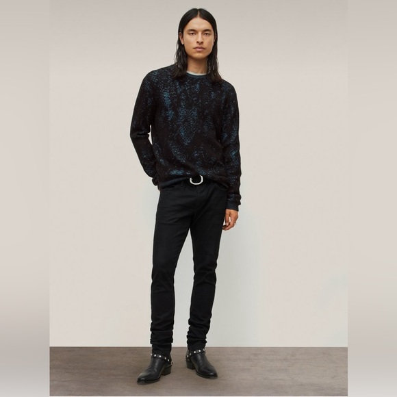 John Varvatos Collection Waverly Python Jacquard Sweater. Size medium. - Picture 2 of 10